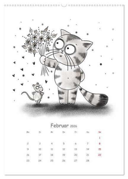 Produktbild: LEOPOLD DER DRITTE - Ein unglaublich liebenswerter Kater (Wandkalender 2026 DIN A2 hoch), CALVENDO Monatskalender