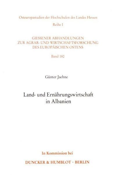 Produktbild: Land- und Ern&auml;hrungswirtschaft in Albanien.
