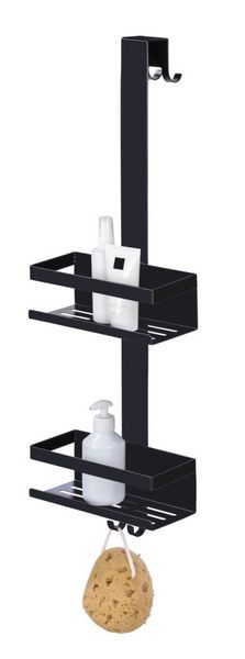 Produktbild: Duschcaddy Mod. Bribano Duo, schwarz, Edelstahl, 23x71x18 cm, Einh&auml;ngen ohne Bohren