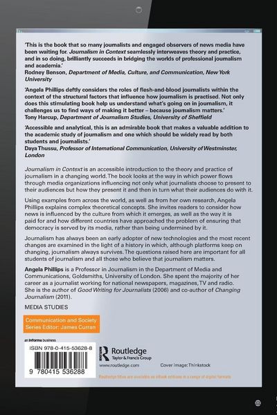 Produktbild: Journalism in Context