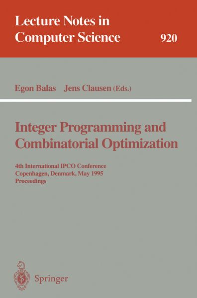 Produktbild: Integer Programming and Combinatorial Optimization