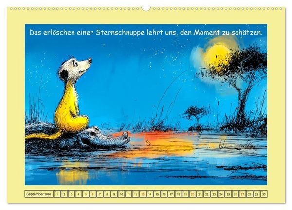 Produktbild: Kleine W&auml;chter. Erdm&auml;nnchen und Weisheiten (hochwertiger Premium Wandkalender 2026 DIN A2 quer), Kunstdruck in Hochglanz