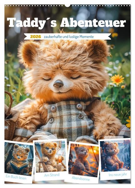Produktbild: Taddy&acute;s Abenteuer (Wandkalender 2026 DIN A2 hoch), CALVENDO Monatskalender