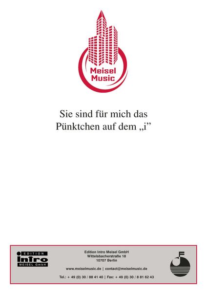 Produktbild: Sie sind f&uuml;r mich das P&uuml;nktchen auf dem "i"
