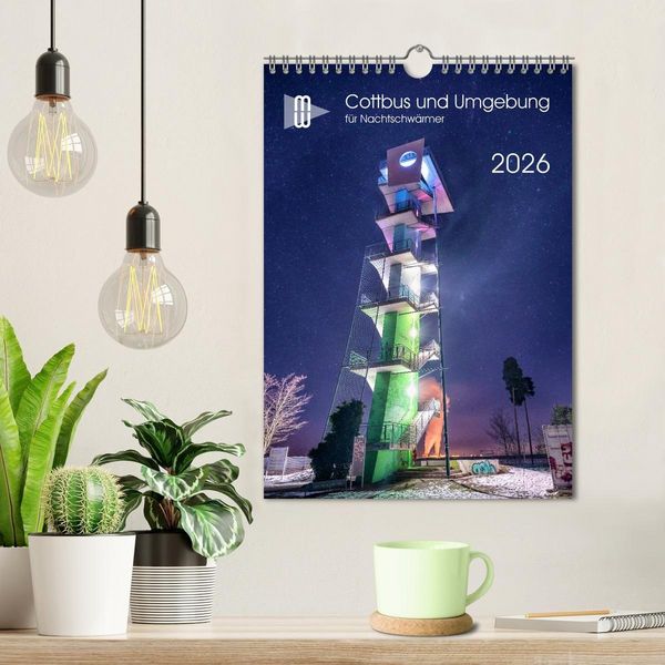 Produktbild: Cottbus und Umgebung f&uuml;r Nachtschw&auml;rmer (Wandkalender 2026 DIN A4 hoch), CALVENDO Monatskalender