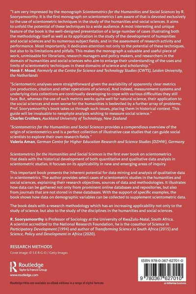 Produktbild: Scientometrics for the Humanities and Social Sciences