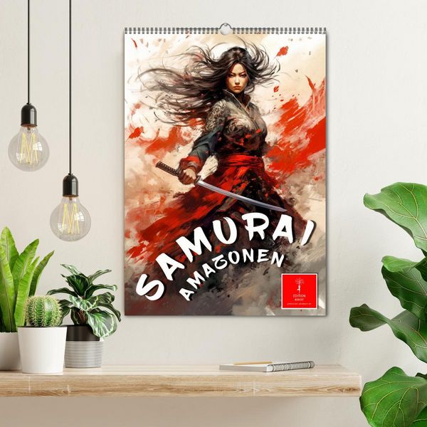 Produktbild: Samurai Amazonen (Wandkalender 2026 DIN A2 hoch), CALVENDO Monatskalender