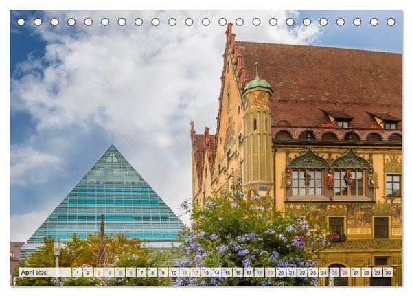 Produktbild: ULM Idyllisches Stadtherz (Tischkalender 2026 DIN A5 quer), CALVENDO Monatskalender