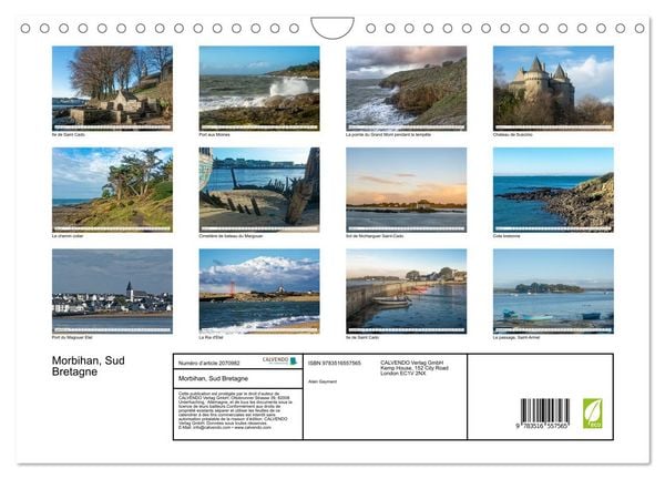 Produktbild: Morbihan, Sud Bretagne (Calendrier mural 2026 DIN A4 vertical), CALVENDO calendrier mensuel