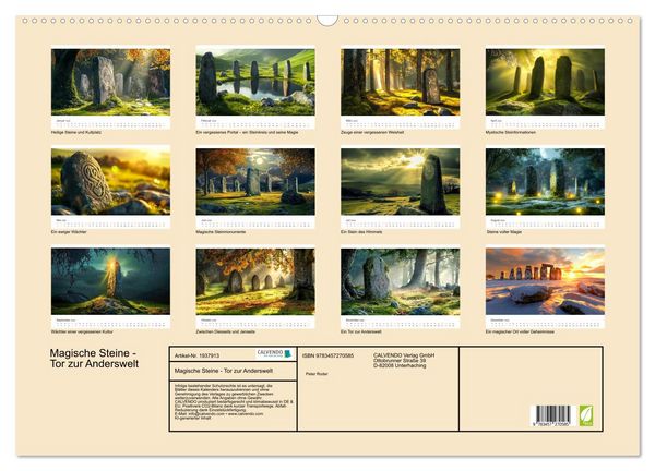 Produktbild: Magische Steine - Tor zur Anderswelt (Wandkalender 2026 DIN A2 quer), CALVENDO Monatskalender