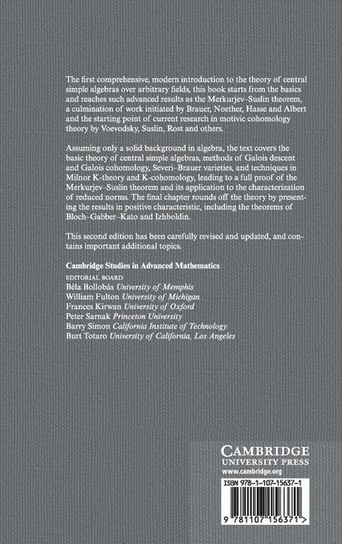 Produktbild: Central Simple Algebras and Galois Cohomology