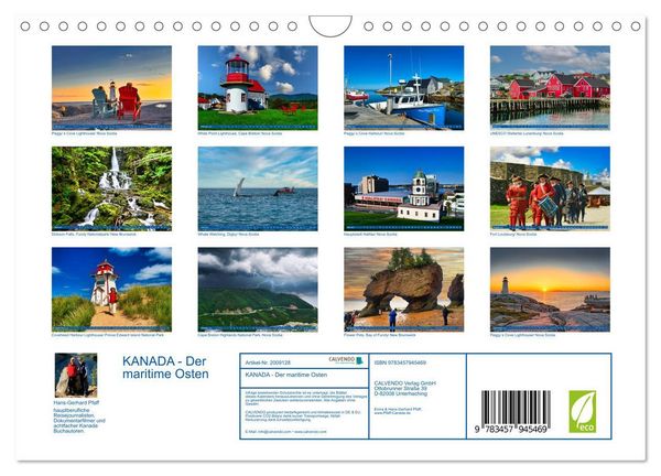 Produktbild: KANADA - Der maritime Osten (Wandkalender 2026 DIN A4 quer), CALVENDO Monatskalender