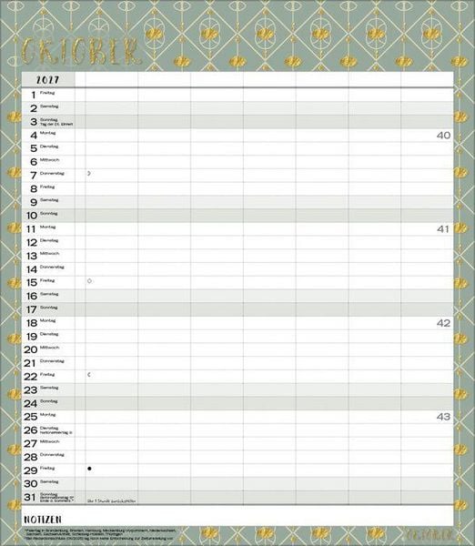 Produktbild: Multiplaner - Time for glamour 2027