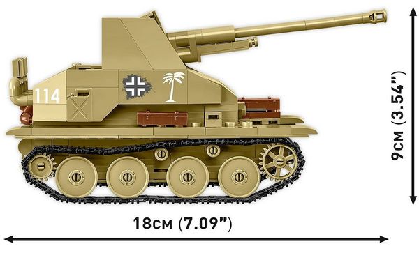 Produktbild: COBI Historical Collection 3131 - Sd.Kfz.139 Marder III, Jagdpanzer, WWII, Ma&szlig;stab 1:35, Bausatz, 486 Klemmbausteine, 2 Figuren