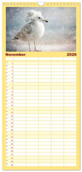 Produktbild: Familienplaner 2026 - M&ouml;wen on Tour mit 5 Spalten (Wandkalender, 21 x 45 cm) CALVENDO