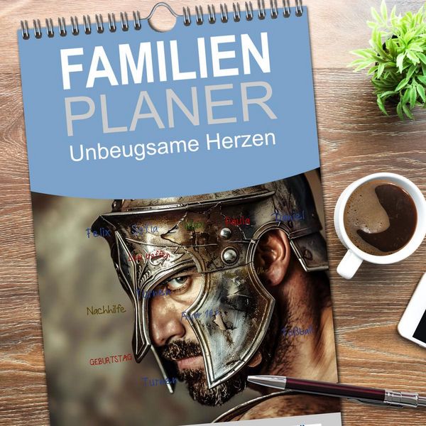 Produktbild: Familienplaner 2026 - Unbeugsame Herzen mit 5 Spalten (Wandkalender, 21 x 45 cm) CALVENDO