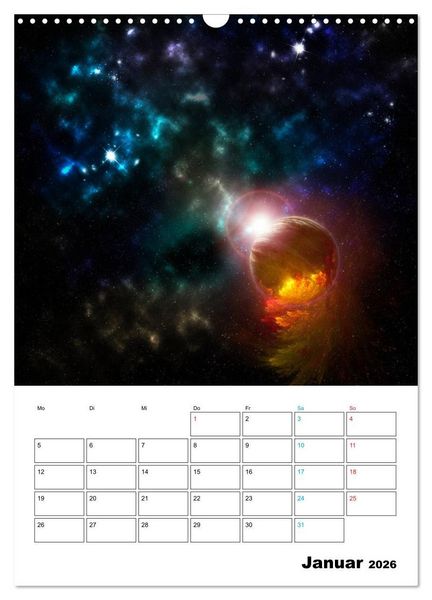 Produktbild: Im Weltraum (Wandkalender 2026 DIN A3 hoch), CALVENDO Monatskalender