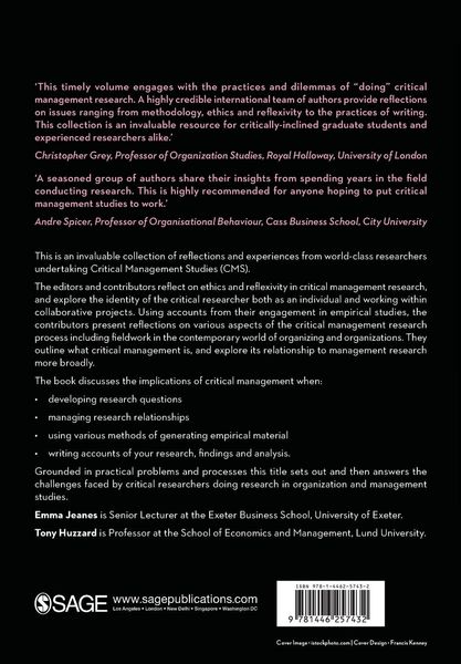 Produktbild: Critical Management Research