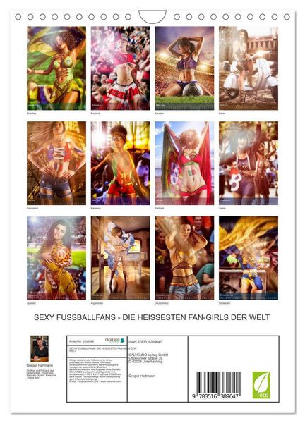 Produktbild: SEXY FUSSBALLFANS - DIE HEISSESTEN FAN-GIRLS DER WELT (Wandkalender 2026 DIN A4 hoch), CALVENDO Monatskalender