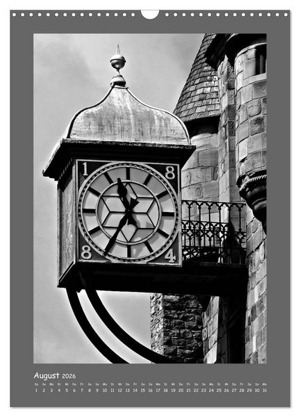 Produktbild: Edinburgh in schwarzwei&szlig; (Wandkalender 2026 DIN A3 hoch), CALVENDO Monatskalender