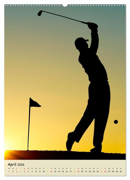 Produktbild: Golf Leidenschaft (Wandkalender 2026 DIN A2 hoch), CALVENDO Monatskalender