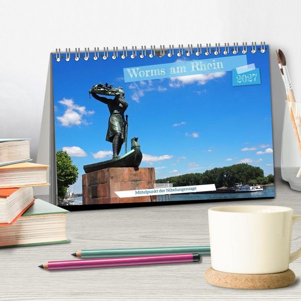 Produktbild: Worms am Rhein Mittelpunkt der Nibelungensage (Tischkalender 2027 DIN A5 quer), CALVENDO Monatskalender