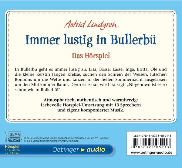Produktbild: Wir Kinder aus Bullerb&uuml; 3. Immer lustig in Bullerb&uuml;. Das H&ouml;rspiel