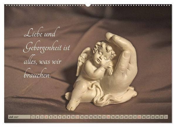 Produktbild: Engel - Die Worte der Liebe (hochwertiger Premium Wandkalender 2027 DIN A2 quer), Kunstdruck in Hochglanz