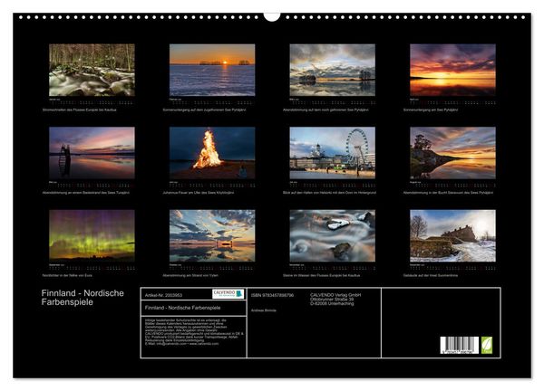 Produktbild: Finnland - Nordische Farbenspiele (Wandkalender 2026 DIN A2 quer), CALVENDO Monatskalender