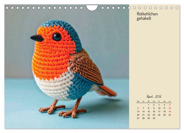 Produktbild: Vogelwelt, lustig, bunt und verspielt (Wandkalender 2026 DIN A4 quer), CALVENDO Monatskalender