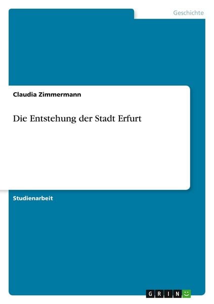 Produktbild: Die Entstehung der Stadt Erfurt