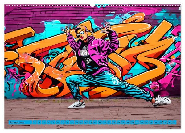 Produktbild: Lebensart Hip Hop (hochwertiger Premium Wandkalender 2026 DIN A2 quer), Kunstdruck in Hochglanz