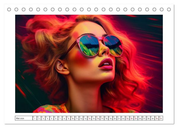 Produktbild: Popart Prinzessin (Tischkalender 2026 DIN A5 quer), CALVENDO Monatskalender