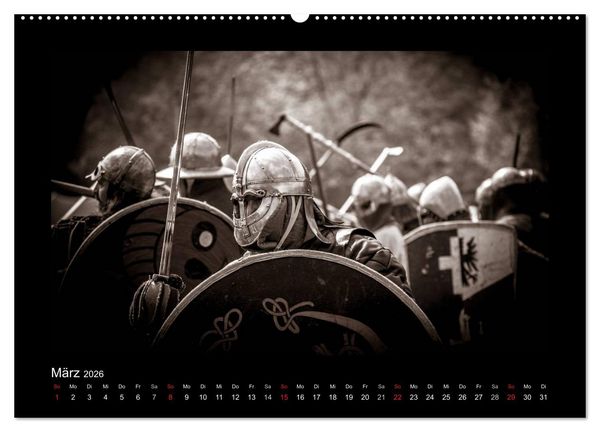 Produktbild: Wikinger und Krieger (hochwertiger Premium Wandkalender 2026 DIN A2 quer), Kunstdruck in Hochglanz