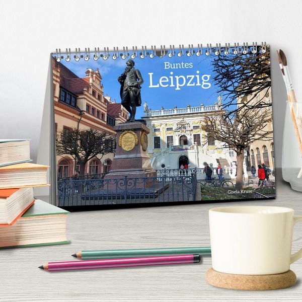Produktbild: Buntes Leipzig (Tischkalender 2026 DIN A5 quer), CALVENDO Monatskalender