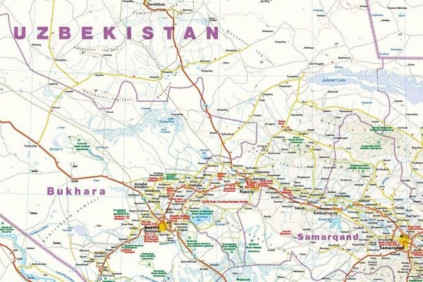 Produktbild: Reise Know-How Landkarte Usbekistan / Uzbekistan (1:1.000.000)