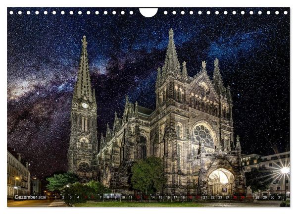 Produktbild: Nachts in Leipzig (Wandkalender 2026 DIN A4 quer), CALVENDO Monatskalender