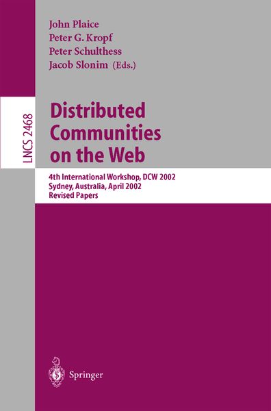 Produktbild: Distributed Communities on the Web