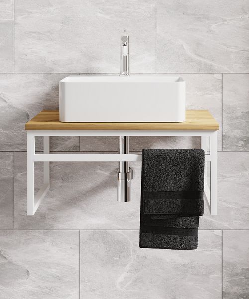 Produktbild: 2-tlg. Waschplatz Waschtisch Waschbecken Bitila 60