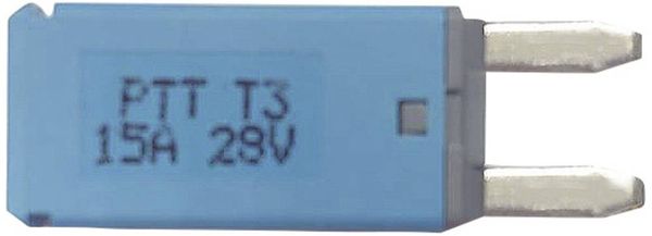 PARTS PTT Circuit Breaker Mini, type 3. Manual Reset, 15A C001-102-0064 Kfz Standard Flachsicherung 15 A Blau 1 St.