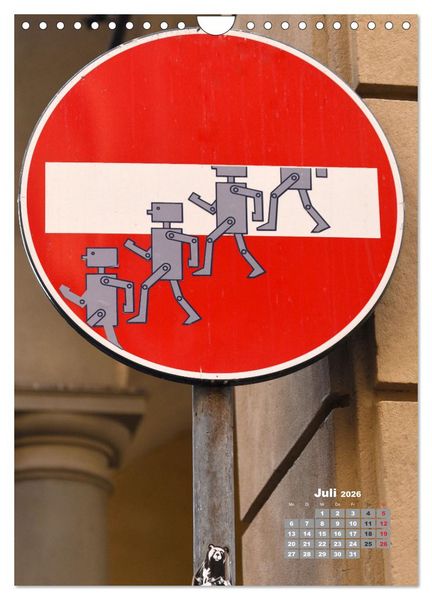 Produktbild: Clet Abraham gibt den Stra&szlig;enschildern eine ganz neue Bedeutung (Wandkalender 2026 DIN A4 hoch), CALVENDO Monatskalender