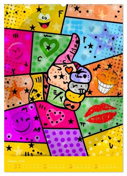 Produktbild: Willkommen in der Welt von Nico&acute;s Pop Art (hochwertiger Premium Wandkalender 2026 DIN A2 hoch), Kunstdruck in Hochglanz
