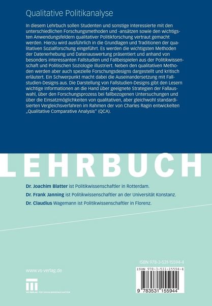 Produktbild: Qualitative Politikanalyse