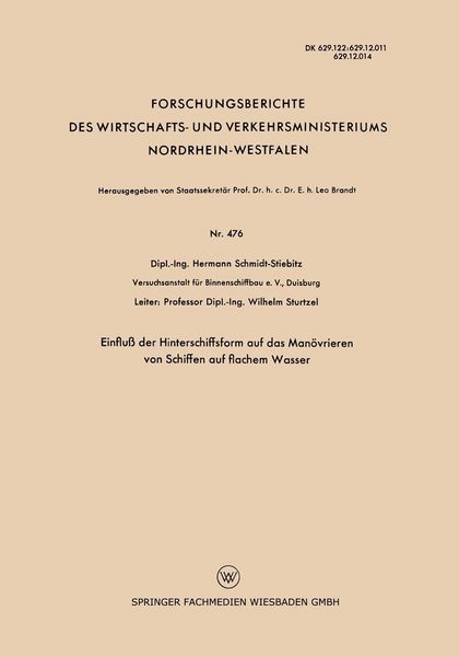 Produktbild: Einflu&szlig; der Hinterschiffsform auf das Man&ouml;vrieren von Schiffen auf flachem Wasser