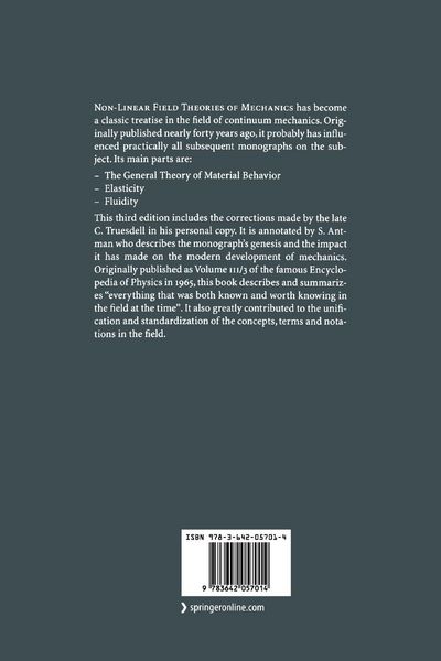Produktbild: The Non-Linear Field Theories of Mechanics