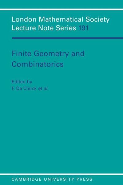 Produktbild: Finite Geometry and Combinatorics