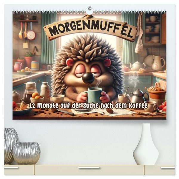 Produktbild: Morgenmuffel: 12 Monate auf der Suche nach dem Kaffee (hochwertiger Premium Wandkalender 2026 DIN A2 quer), Kunstdruck in Hochglanz