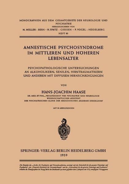 Produktbild: Amnestische Psychosyndrome im Mittleren und H&ouml;heren Lebensalter
