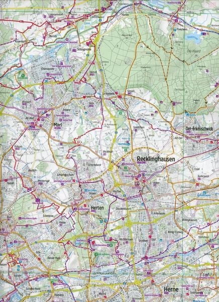 Produktbild: Bikeline Radkarte Deutschland Ruhrgebiet 1 : 75 000 (RK-NRW04)