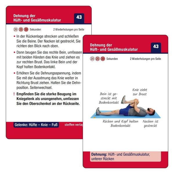 Produktbild: Trainingskarten Gelenke: H&uuml;fte &ndash; Knie &ndash; Fu&szlig;
